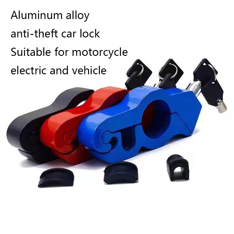 2 Schlüssel Motorrad Lenkers chloss Diebstahls icherung Motorrad Elektro fahrzeug Aluminium legierung Schloss solide imitierend stehlen Schlösser