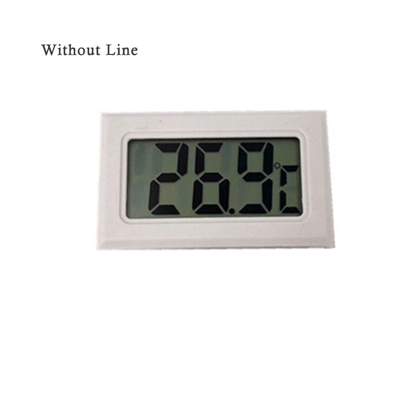 Mini dijital LCD termometre buzdolabı dondurucu için sıcaklık-50 ~ 110 derece su geçirmez akvaryum termometresi dijital LCD 1/2 /3/5M: White Without Line