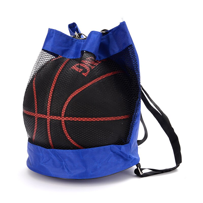 Udendørs sports skulder fodboldboldtasker træningstilbehør børn volleyball basketball taske: Blå