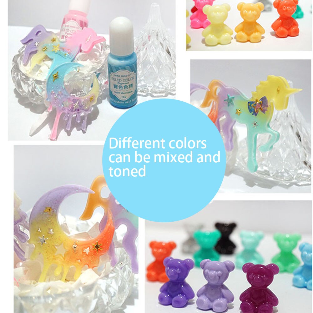 10ML żywicy epoksydowej dyfuzji pigmentu 10ML żywicy epoksydowej pigmentu alkoholu atramentu płynnego barwnika Dye dyfuzji biżuteria z żywicy Making
