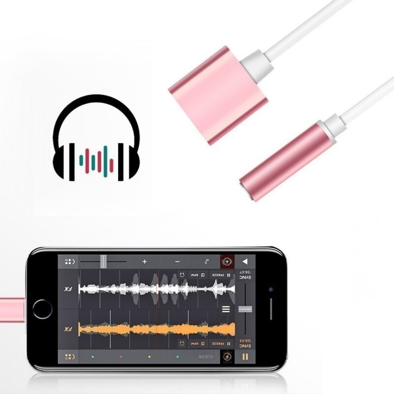 2 in aux-splitter voor iphone 12, 11 pro max, xs-adapter 1 oplader en hoofdtelefoonaansluiting voor iphone xr,  x 10 , 8 plus-telefoonadapters