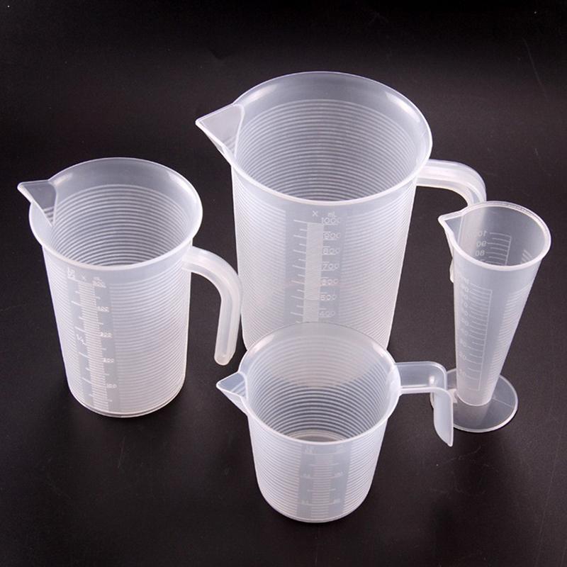 Tasses à mesurer 100/250/500/1000ml, tasse transparente, échelle de mesure, outils de cuisine KT0151, outils de tasse à mesurer en plastique pour la cuisson R6K0