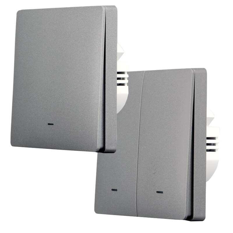 Lonsonho Tuya Zigbee Smart Switch No Neutral EU 220V Magnetic Latching Relay Wireless Light Switches Support Zigbee2Mqtt: Gray / 1-Gang