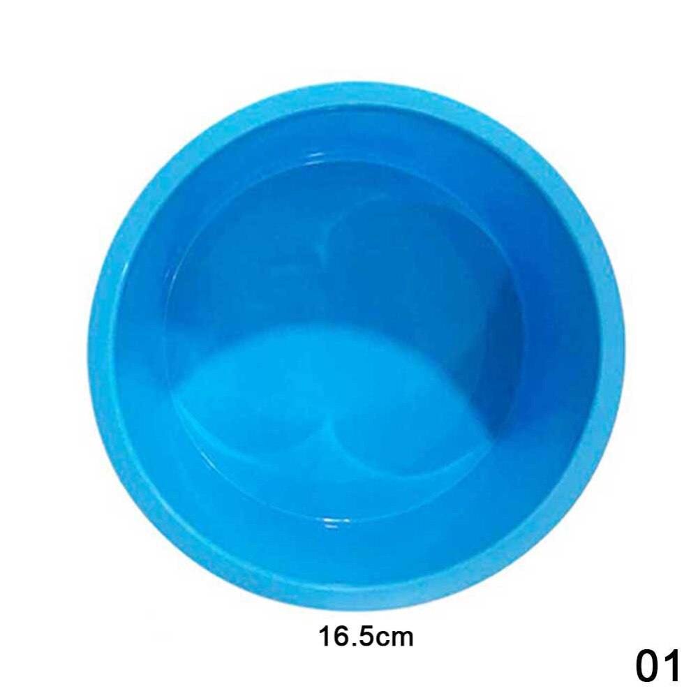 Moule à gâteau en Silicone de 10.5/16.5cm, forme ronde, ustensiles de cuisine, Desserts Mousse, outils de cuisson: 16.5cm  Blue