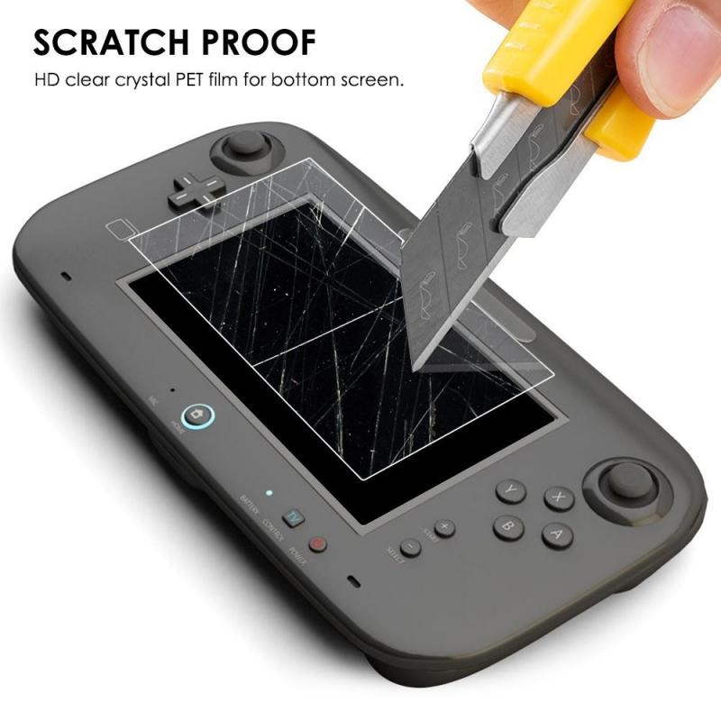 3 stück transparente, kratzfeste lcd-displayschutzfolien für nintendo wii u, blendfreie displayschutzfolie für nintendo wii u