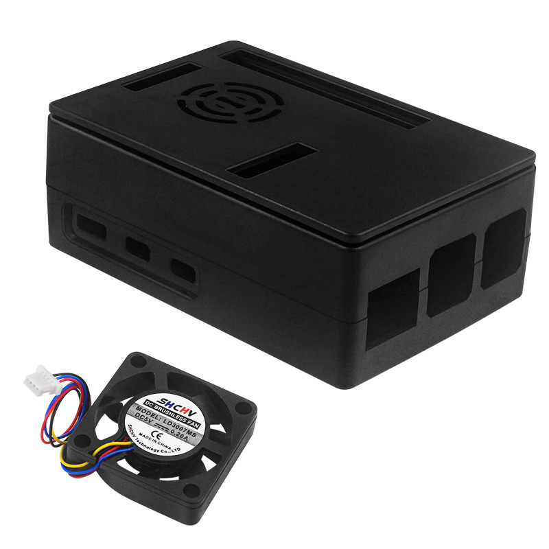 Raspberry Pi 5 ABS behuizing Zwart Zilver Plastic omhulsel Optionele PWM-koelventilator Actieve koeler Ondersteuning 3,5 inch scherm voor RPi 5 Pi5: WHITE