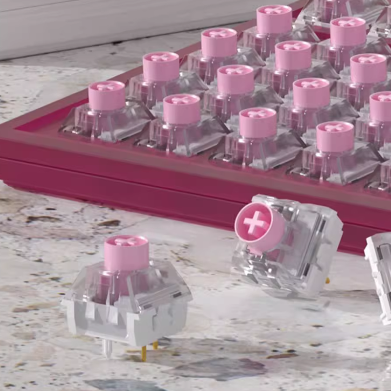 Kailh Box Pink Silent Linear Switch Brown Tactile Switchs DIY Custom Mechanical Keyboard RGB Accessories Pre-lubed 3pin For GK61