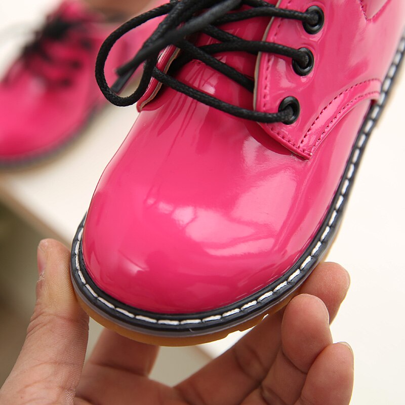 Chaussures en cuir martin pour petites filles, bottes simples, couleur bonbon, à la , printemps-automne,