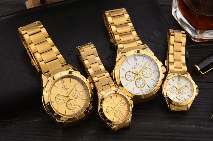 Chenxi Luxe Goud Heren Horloges Luxe Quartz Rvs Heren Horloges Luxe Mannen Horloges Relogio Masculino Horloge Mannen