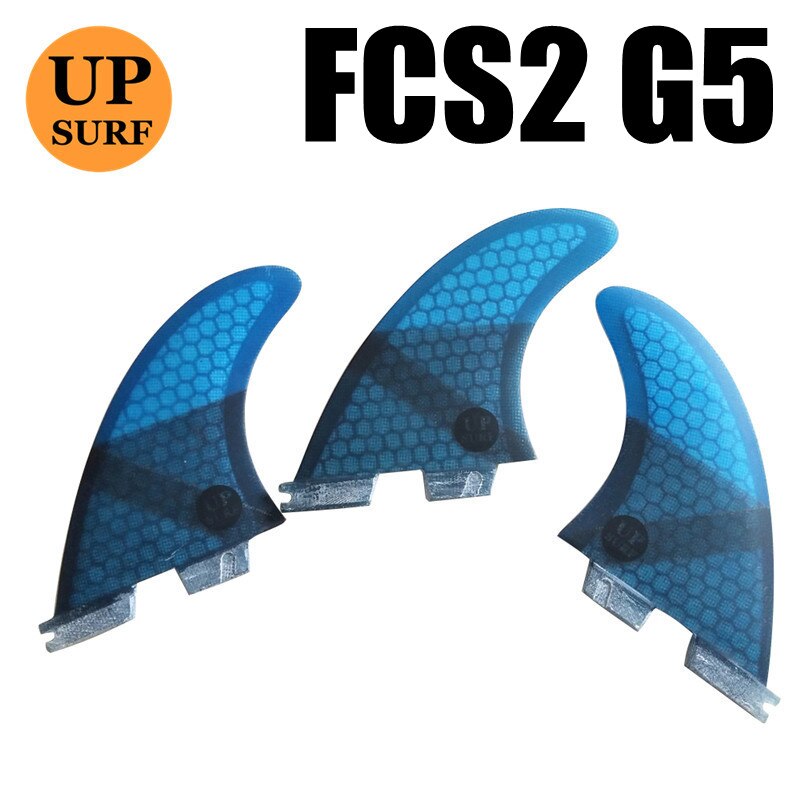 3pcs/4pcs/5pcs fcs2 pinne G7/G5/GL pinne tavola da surf stand up fcs 2 sport acquatici fcs ii pinne quilla surf stand up paddle pinna: G5 blue