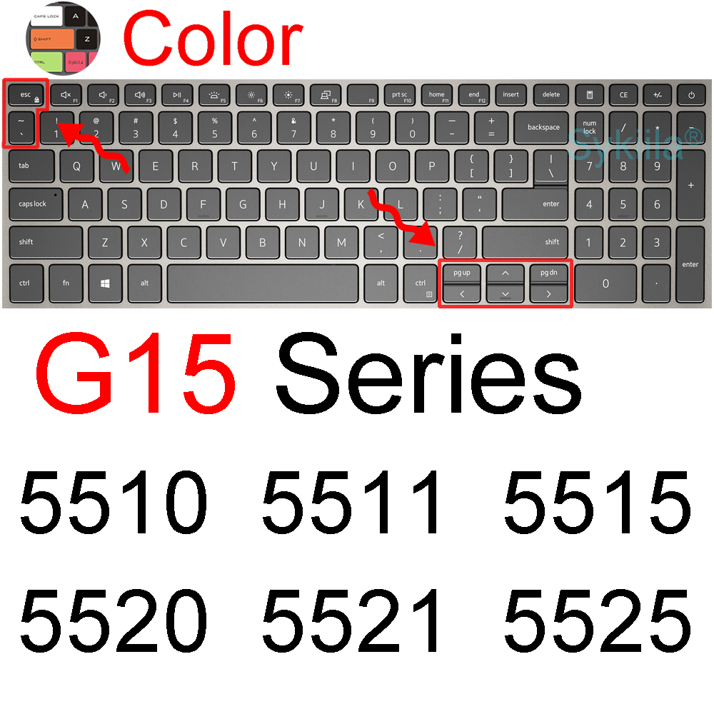 Keyboard Cover for Dell G3 Gaming G5 G7 15 17 G15 G16 3500 3579 3590 3779 5500 5587 5590 SE Laptop Silicone Protector Skin Case: GRAY