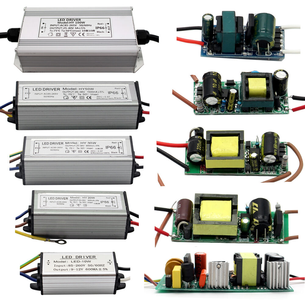 Waterdichte LED Driver 10W 20W 30W 50W 100W LED Voeding 600MA 1.5A 3A AC90-265V Verlichting Transformers Voor LED Chip