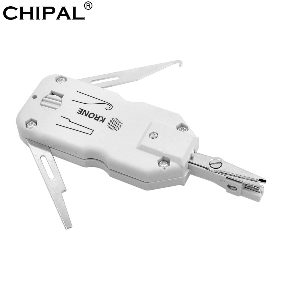 CHIPAL KRONE Punch Down Tool Kit with Sensor for Ethernet LAN Network Cat5 RJ45 Telecom Phone Wire RJ11 Cable Network Tool