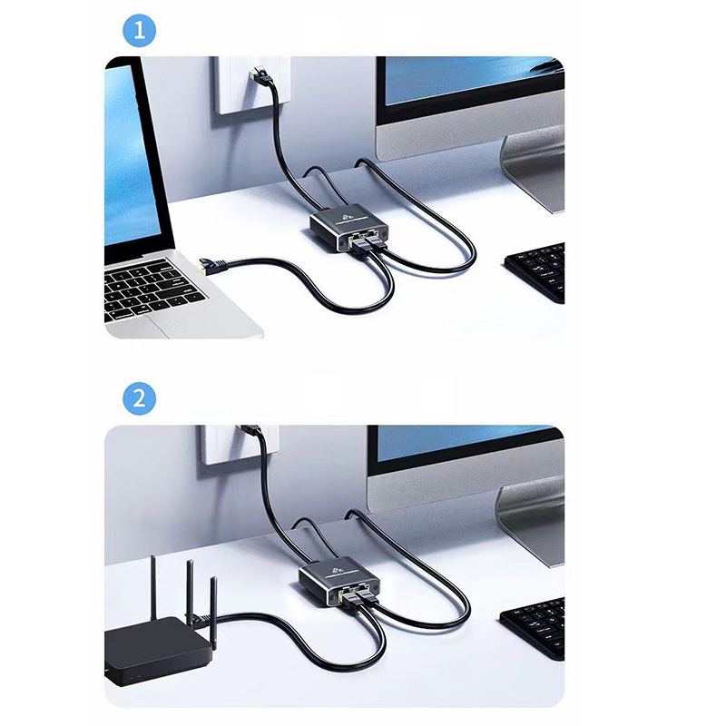 RJ45 Network Cable Switch Hub 1 In 2 3 Out Converter 1000Mbps Gigabit Ethernet Switch Hub Wire Divider PC LAN Extend Adapter