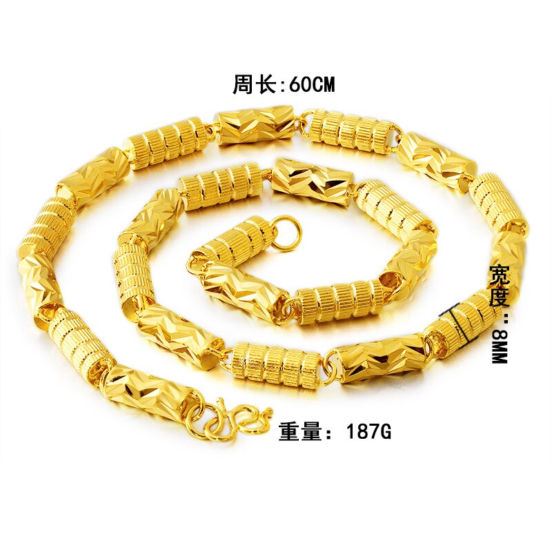 Forever Niet Vervagen 24K Gold Filled Ketting Mannen Vrouwen Fijne Bijoux Femme Collares Naszyjnik Sieraden 24K Goud sieraden Kettingen