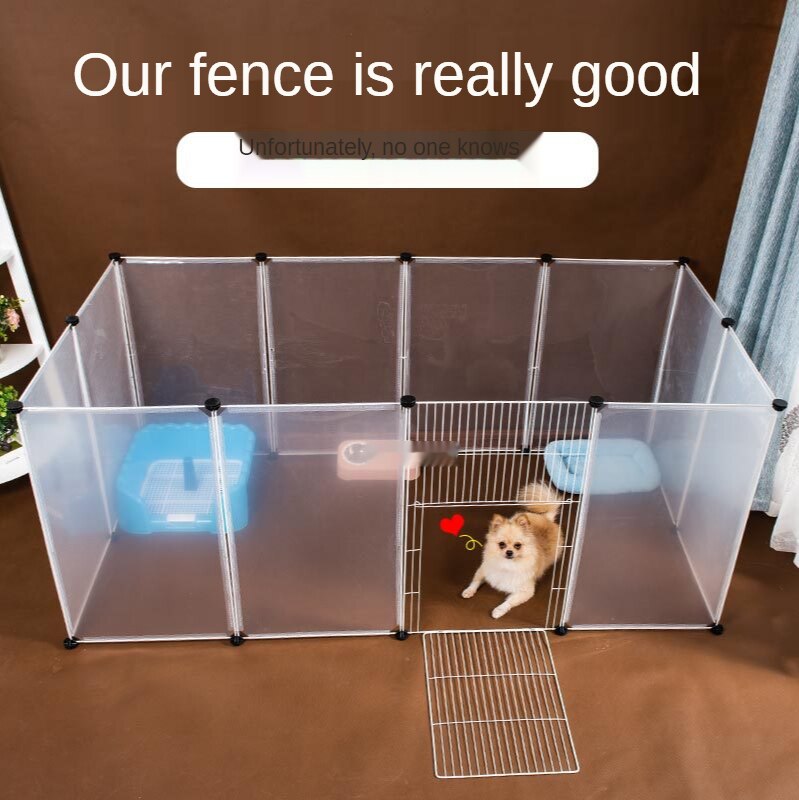 Valla de Combinación libre para perros y gatos, vallas transparentes pequeñas y de mascota mediana, tablero de aislamiento de plástico