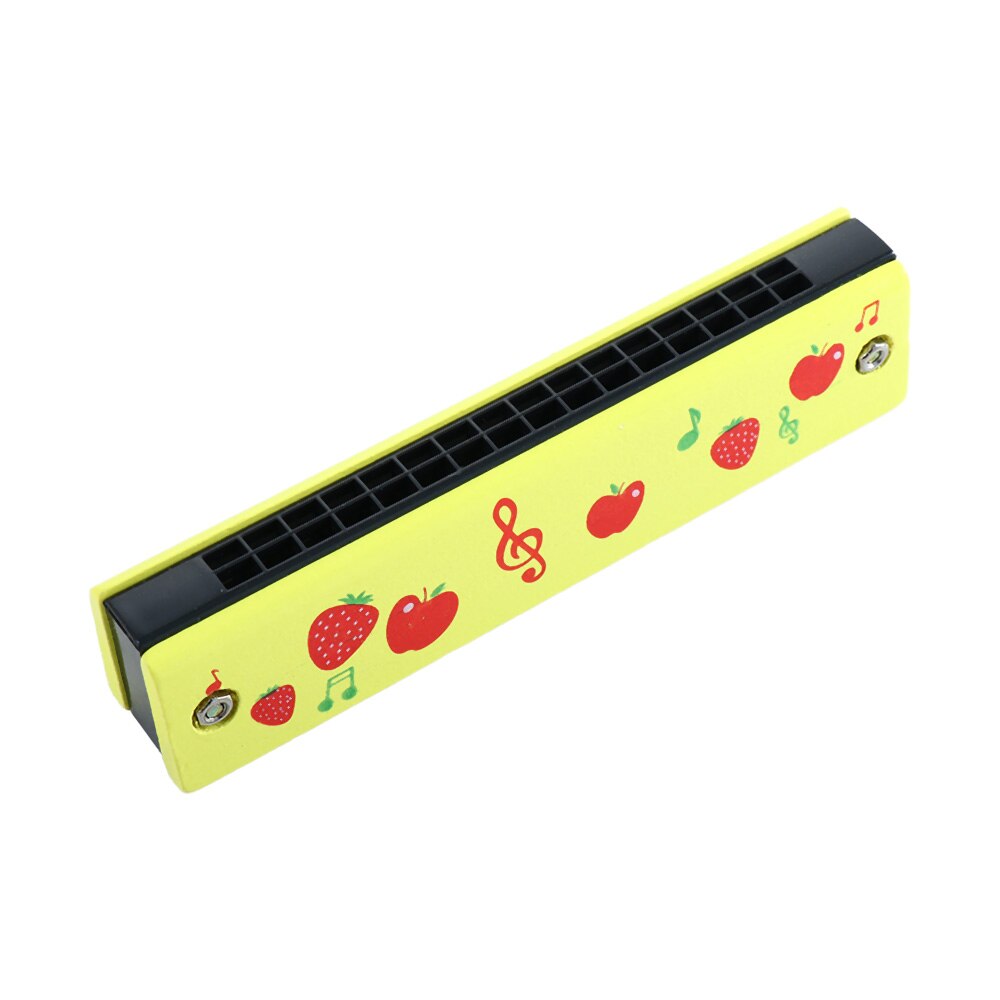 16 Holes Cute Harmonica Musical Instrument Montessori Educational Toys Cartoon Pattern Kids Wind Instrument Children Kids: P