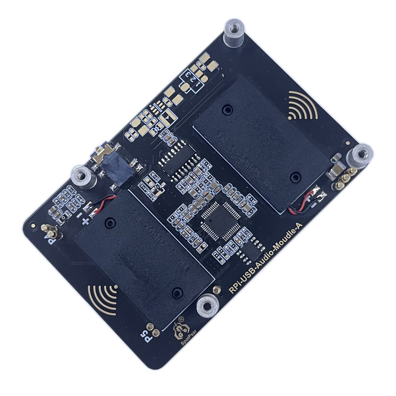 Raspberry Pi 5, USB-Audio-Soundkarte, Modulhut mit Kopfhöreranschluss, Summer-Lautsprecher-Option für Pi 4B
