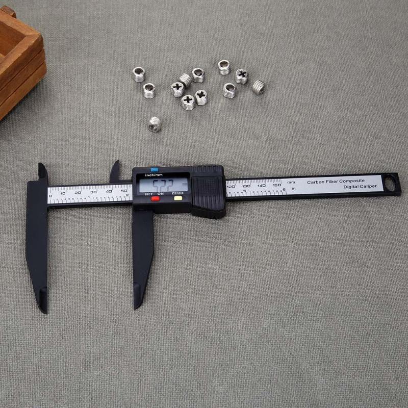 Vernier Caliper LCD Digital Display Ruler Measuring Instruments Tool Electronic Carbon Fiber Vernier Caliper Gauge Micrometer