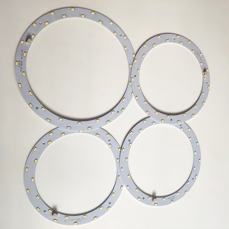Gør selv  ac220v 110v 6w 12w 15w 18w led panel cirkel ring lys led rund loft bord den cirkulære lampe tavle til spisestue
