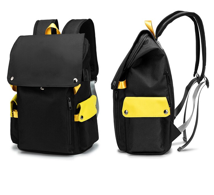 Solid Color Canvas Men's Backpack Travel Laptop Backpack for Boys Girls School Bookbag Students Teenage Men Women Lovers Bags