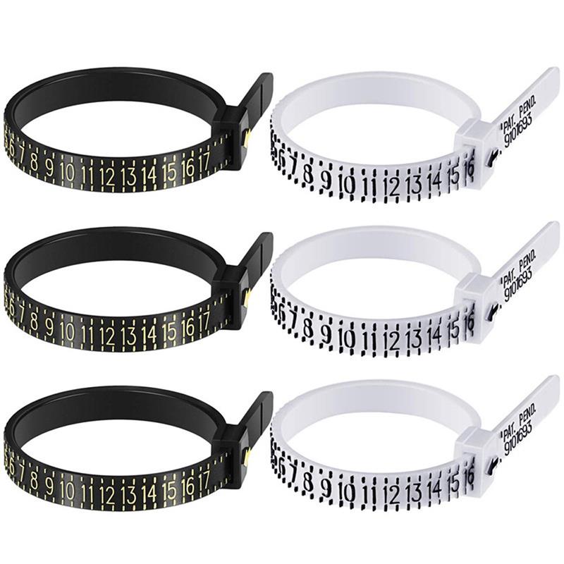 Ring sizer mått uk/us/jp/eu fingermått mätare män och kvinnors storlekar az smycken verktyg utrustning mjuka ring mätverktyg