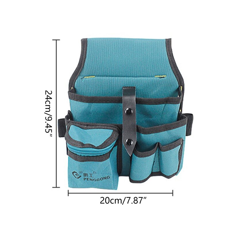 Utility Waist Bag Canvas Tool Pocket Pouch Tool Holder Large Capacity Repair Tool Bag for Technician Men
