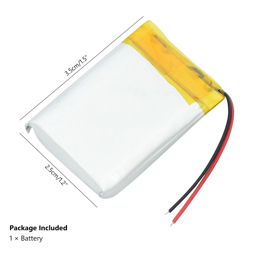 3,7 V 600mAh 602535 Lithium-Polymer Li-Po li ionen Akku Lipo zellen Für Auto DVR Tachographen bluetooth lautsprecher MP3 MP4
