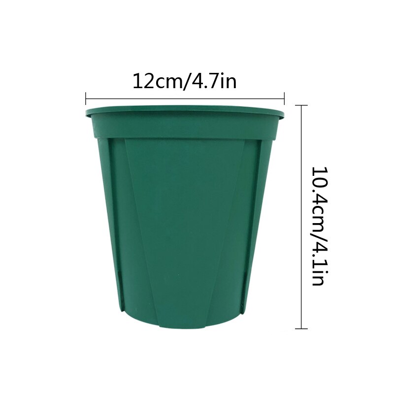 Maceta de plástico para vivero, bandeja de plántulas, maceta de raíz para jardín de casa, contenedor de flores de transplantador, maceta suculenta de gran capacidad: 12cm