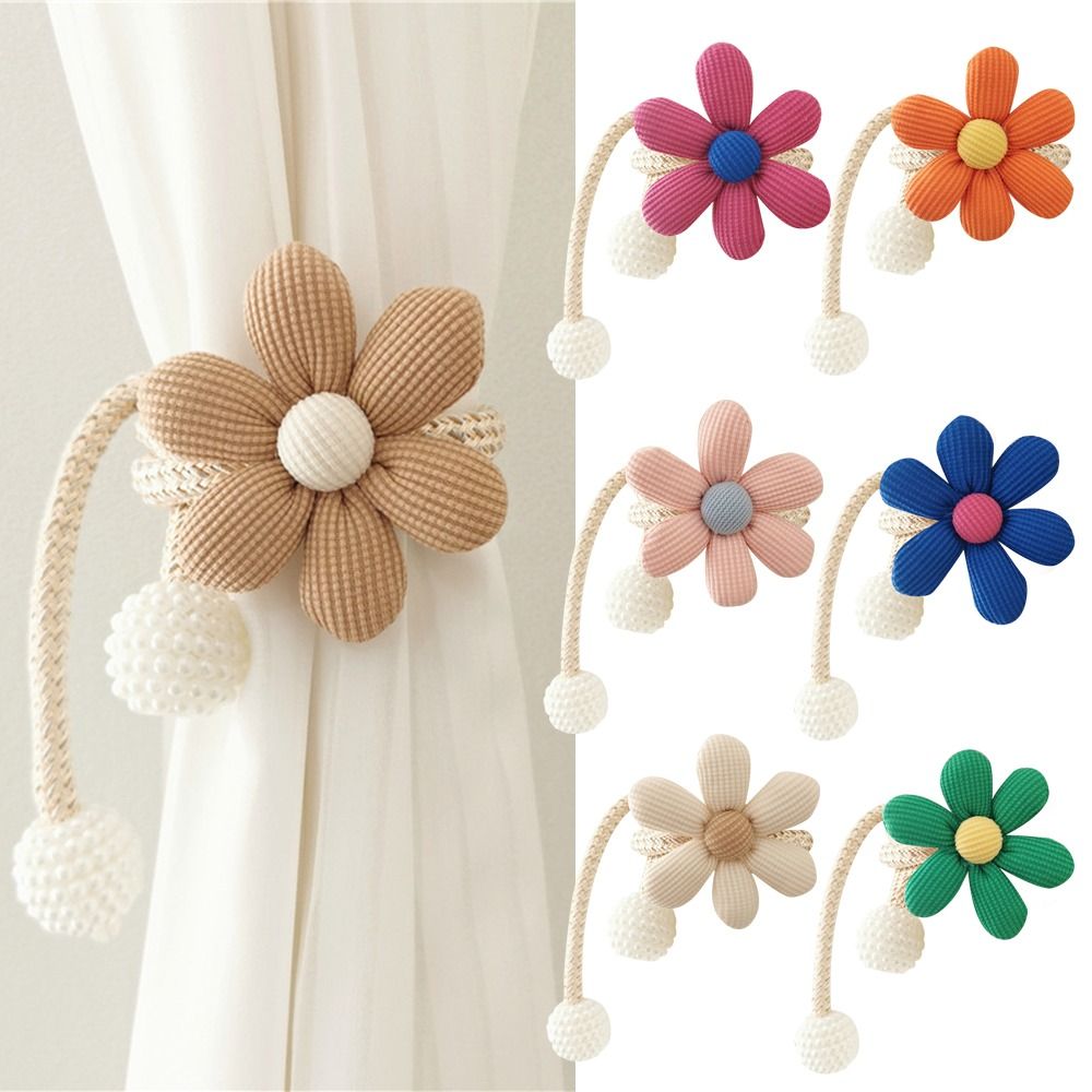 Embrasse magnétique en forme de fleur pour rideau, 1 pièce, joli support pour chambre d'enfant