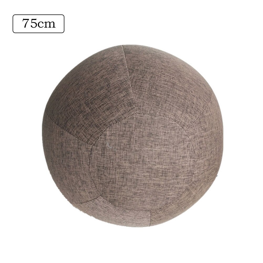 Premium Yoga Bal Beschermende Cover Gym Workout Balance Ball Cover En Onderkant Ring Voor Yoga Gym Oefening Fitness Accessoires: Coffee  75cm Cover