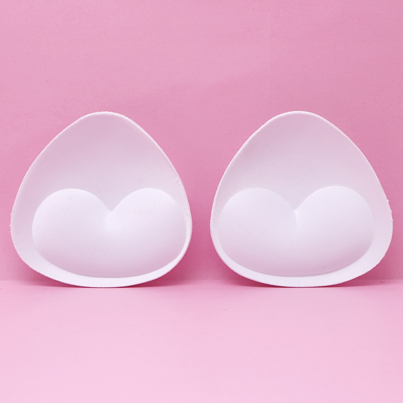 1 Paar Spons Push Up Bh Pads Set voor Vrouwen Onzichtbare Insert Badpak Bikini Borstversterkers Borst Cup Pads Accessoires: WHITE