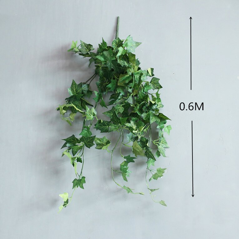 Enredadera de flores artificiales, tira de plantas artificiales, decoración de pared de flores, árbol, enredadera de plástico para el hogar, boda y vacaciones: J