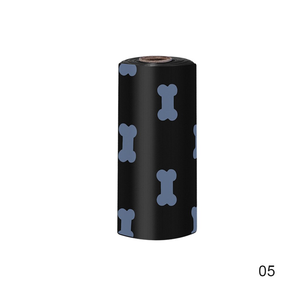 Biodegradable Pet Dog Poop Bag Zero Waste Dog Puppy Pooper Bags Paw Doggy Litter Poop Bag Dispenser Pets Products Dogs Outdoor: Black printing