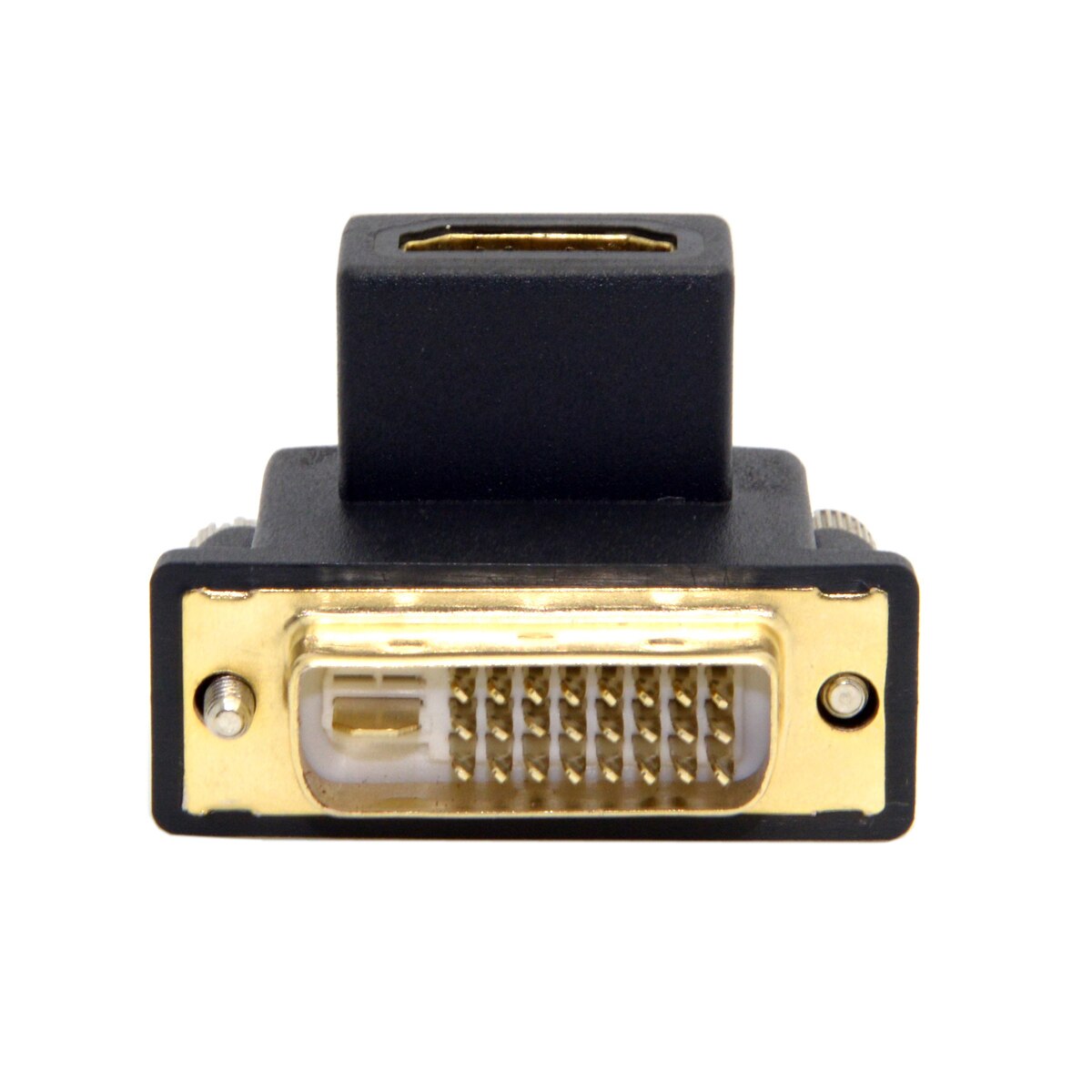 Oppvinklet 90 graders dvi hann til hdmi-kompatibel hunnadapter for datamaskin &amp; hdtv &amp; grafikkort