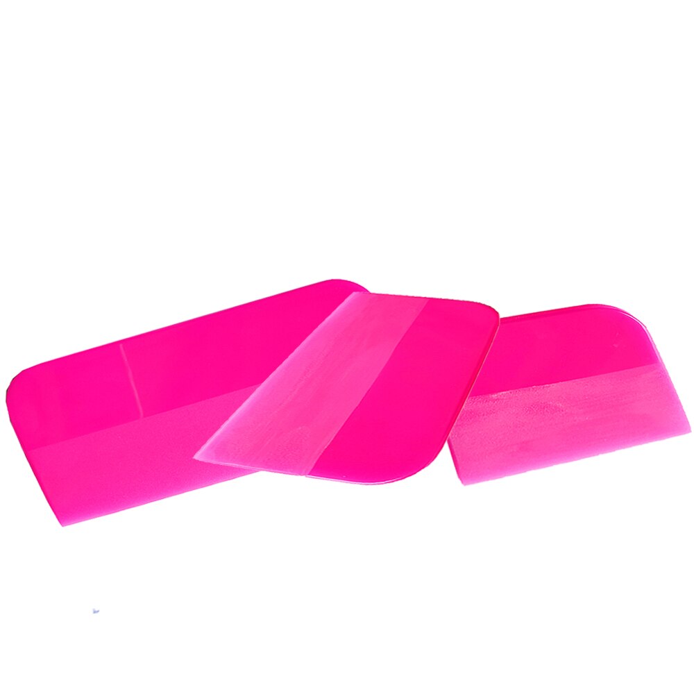 6.5/10/12cm 5.5/7.5cm Width Pink Scraper Soft Rubber Car Window Squeegee Tint Tools Glass Water Wiper Vinyl Wrap Blade B72 B77
