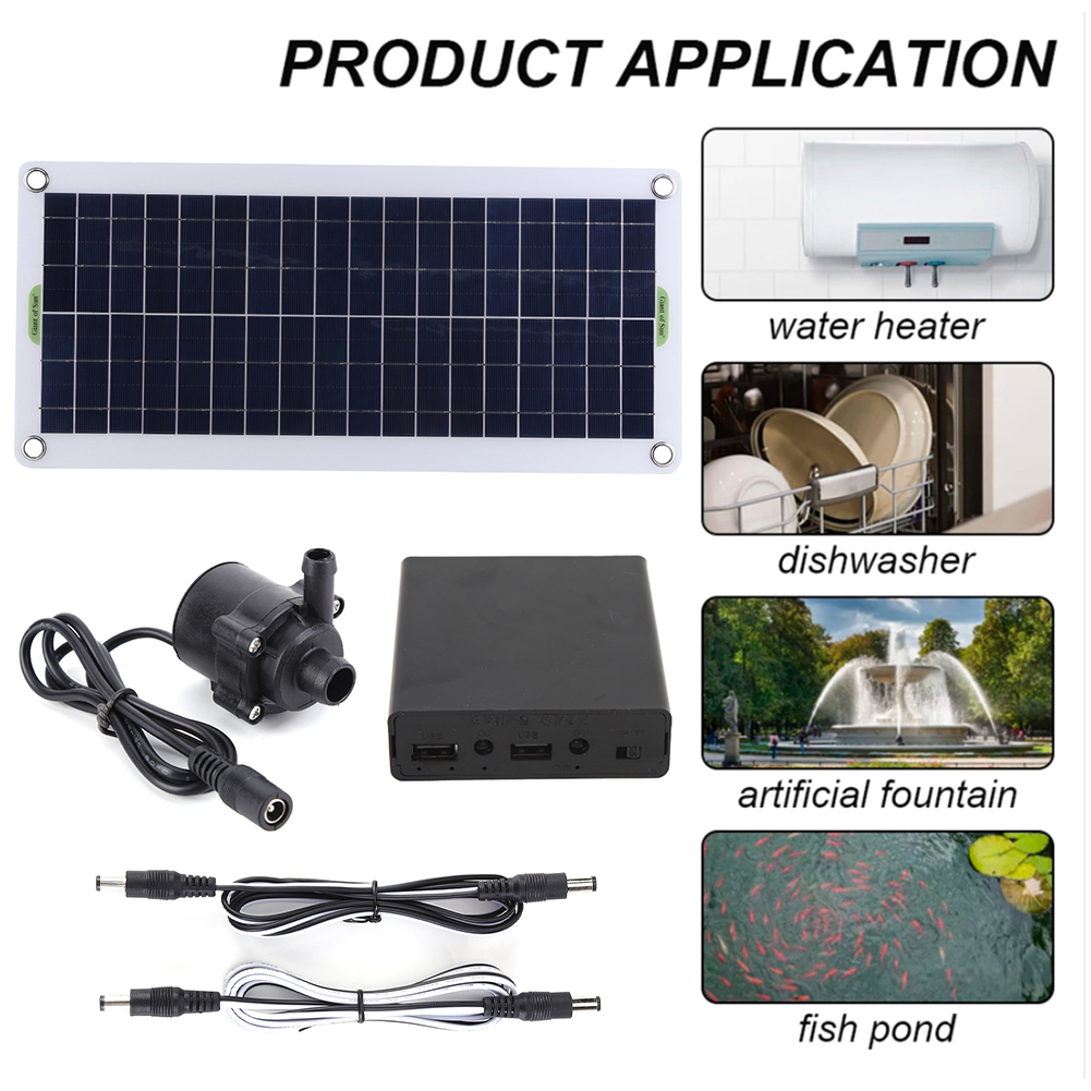 Panel Bomba Fuente Solar - 30W 18V - Sistema Riego Jardín - Kit Ahorro Energía para Piscina