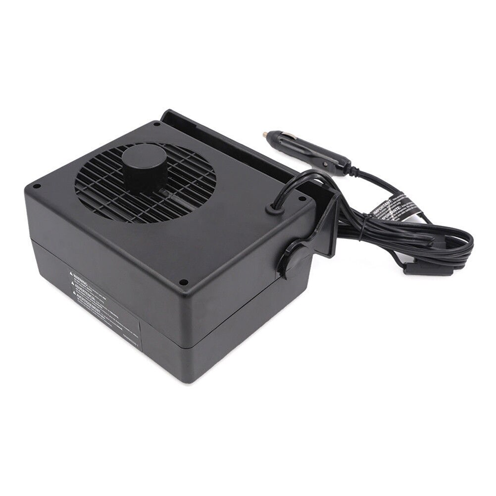 12V Portable Electric Vehicle Car Heater Fan Windscreen Demister Defroster with Cigarette Lighter Plug (Black)