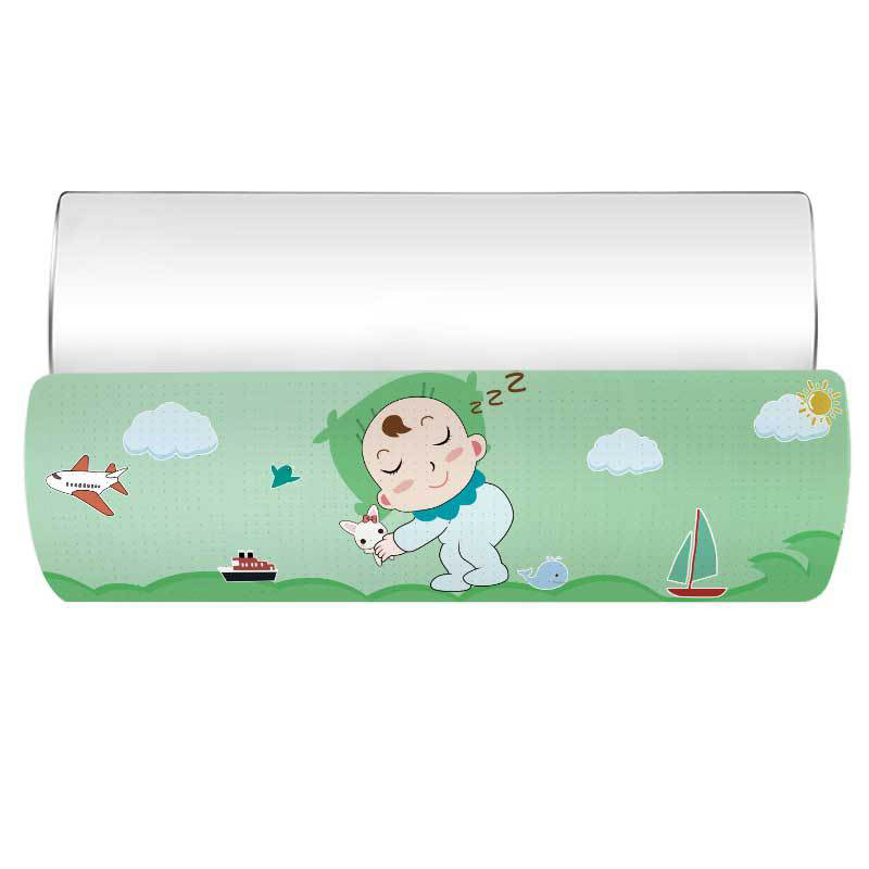 Air Conditioner Wind Deflector Baffle Wind Shield Adjustable Air Guide Cover For home office airco Deflector Cover Wind Baffle: Grass