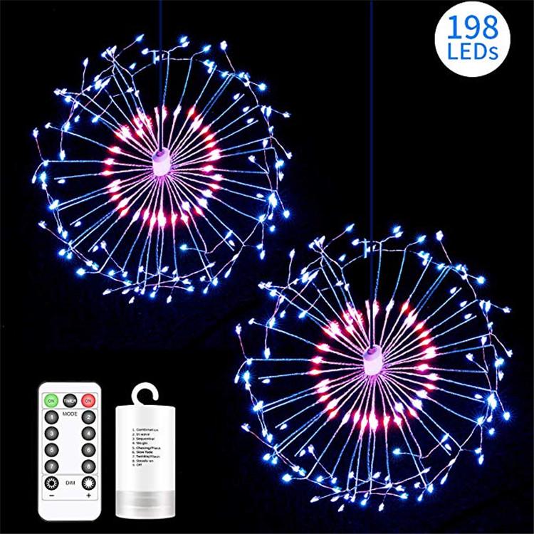 FÜHRTE Feuerwerk Schnur Lichter Löwenzahn Lampe Weihnachten Gebühr Lichter Girlande Angetrieben Durch AA Batterie Beleuchtung Hause Dekoration: 06 Mehrfarbig