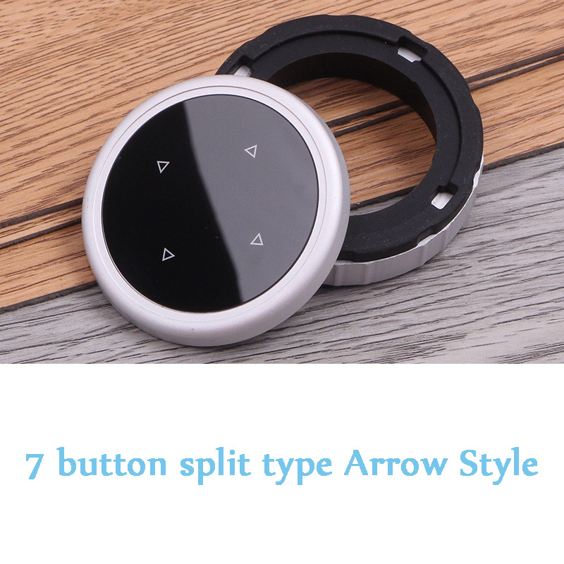 Auto Multimedia Knoppen Cover Stickers Knop Cover Voor Bmw 1 3 5 Serie X3 X5 X6 F30 F10 F25 E71 e84 E90 E70 E60 F20 E91 E92 E93: For 7 Button Arrow