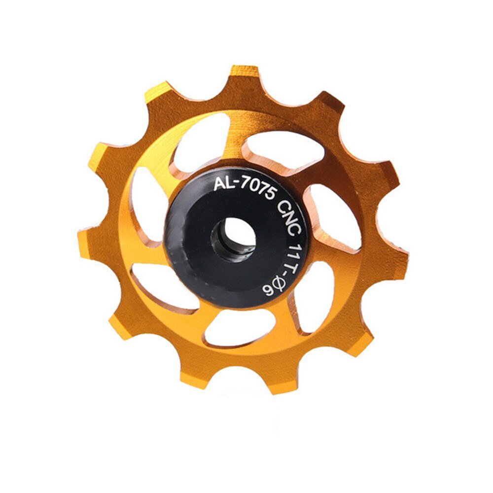 11T MTB Ceramic Bearing Bicycle Bearing Jockey Wheel Guide Roller Pulley Wheel Rear Derailleur Guide Wheels: gold