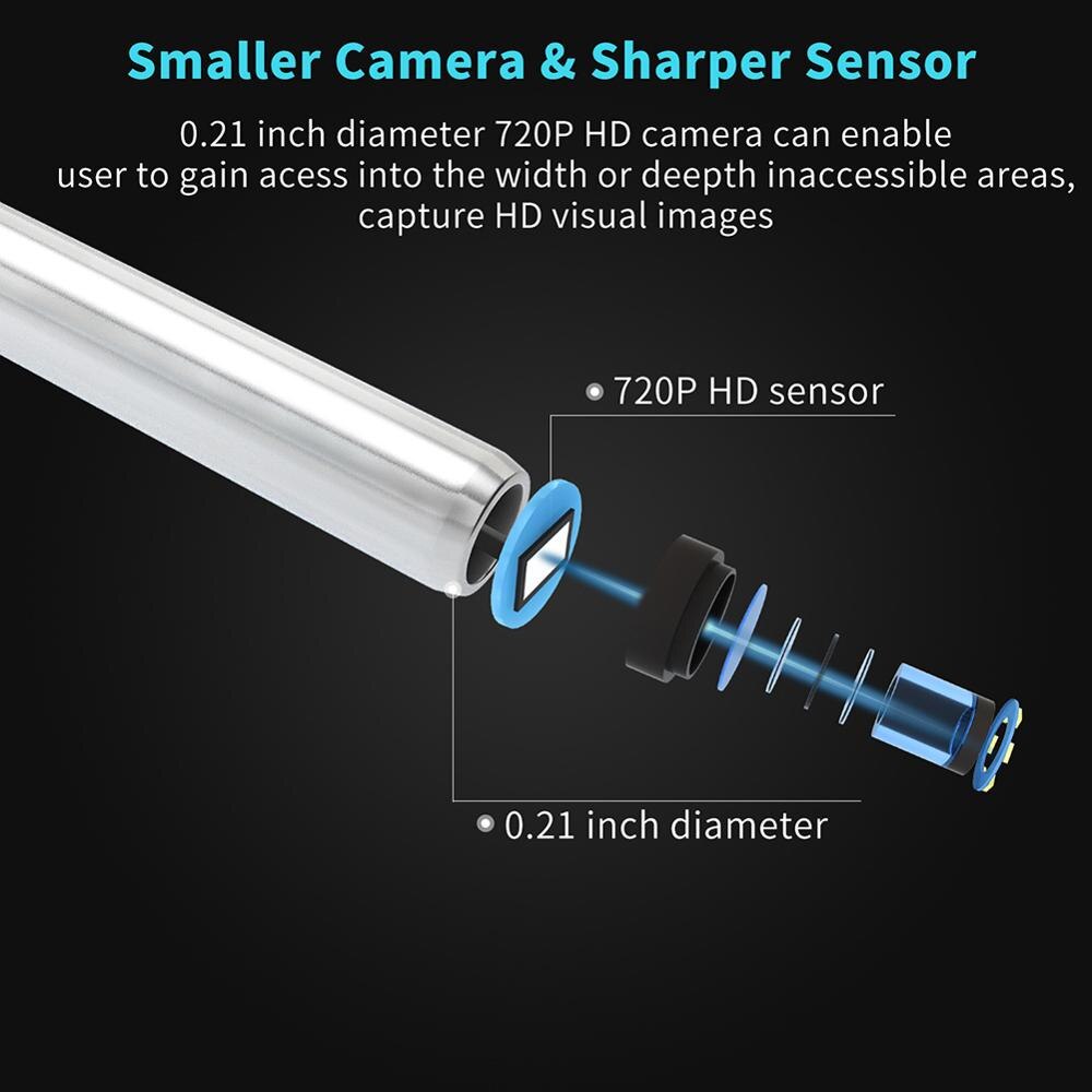 In Oor Schoonmaken Endoscoop Usb Visuele Oor Lepel 5.5 Mm 0.3MP Mini Camera Android Pc Oor Pick Otoscoop Borescope Tool gezondheidszorg