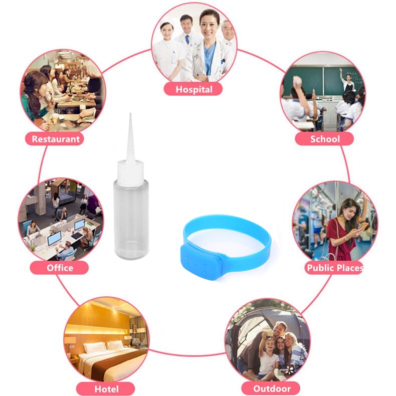 1 unidad de bombas de pulsera desinfectante, dispensador de desinfectante, pulsera, pulsera, desinfectante de manos, pulsera de dosificación de silicona