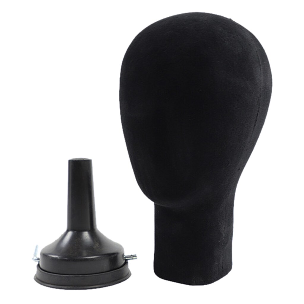 Z polistyrenu piankowy manekin głowa Model czarny manekin peruki co robić przedłużania włosów okulary kapelusz wyświetlacz stojak 1PC