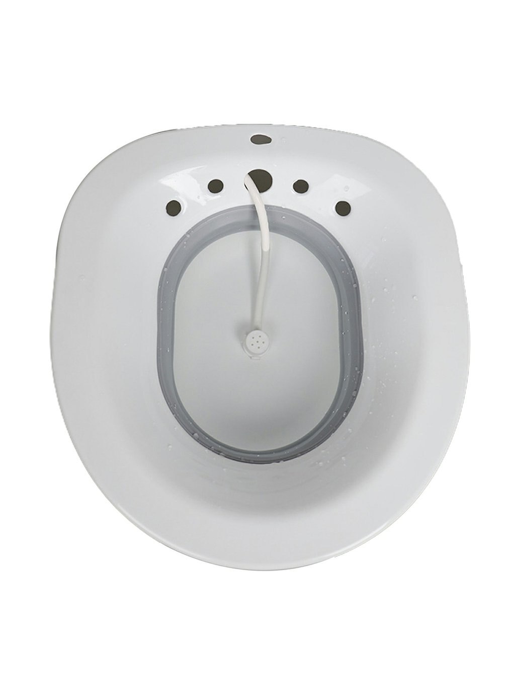 Woman Folding Bidet Portable Maternal Self Cleaning Female Private Parts Hip Irrigator Butt Wash Potty Child Adult Toilet: White Gray