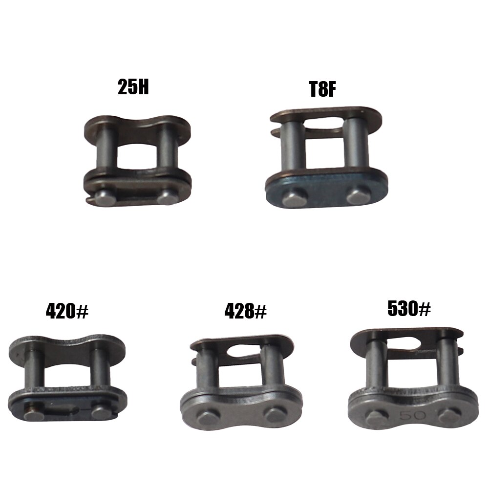 2pcs 25H T8F 420 428 428H 520 530 Chain Master Link Pocket Dirt Pit ATV Quad Go Kart E Gas Scooter Motorcycle