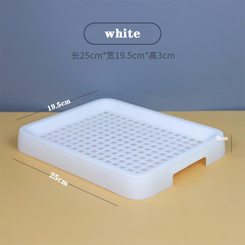 Chinchilla toilet rabbit supplies large urinal bedpan drawer with bottom net Dutch pig ferret dwarf rabbit special pet toilet: white
