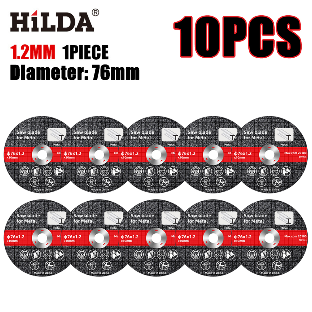 Disco de corte eléctrico de 10-1 piezas, hoja de 76mm, lijado, corte de ruedas circulares, hojas de sierra, amoladora angular de disco, accesorios: 400 mm