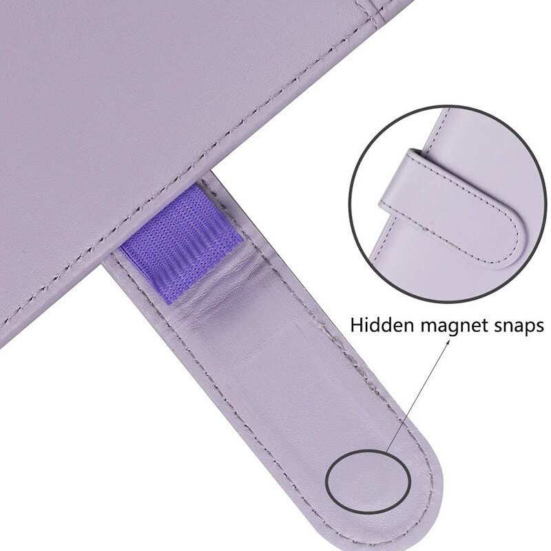 A5 PU Leather Notebook Binder,Refillable 6 Round Ring Binder Cover for A5 Filler Paper, Binder with netic Buckle